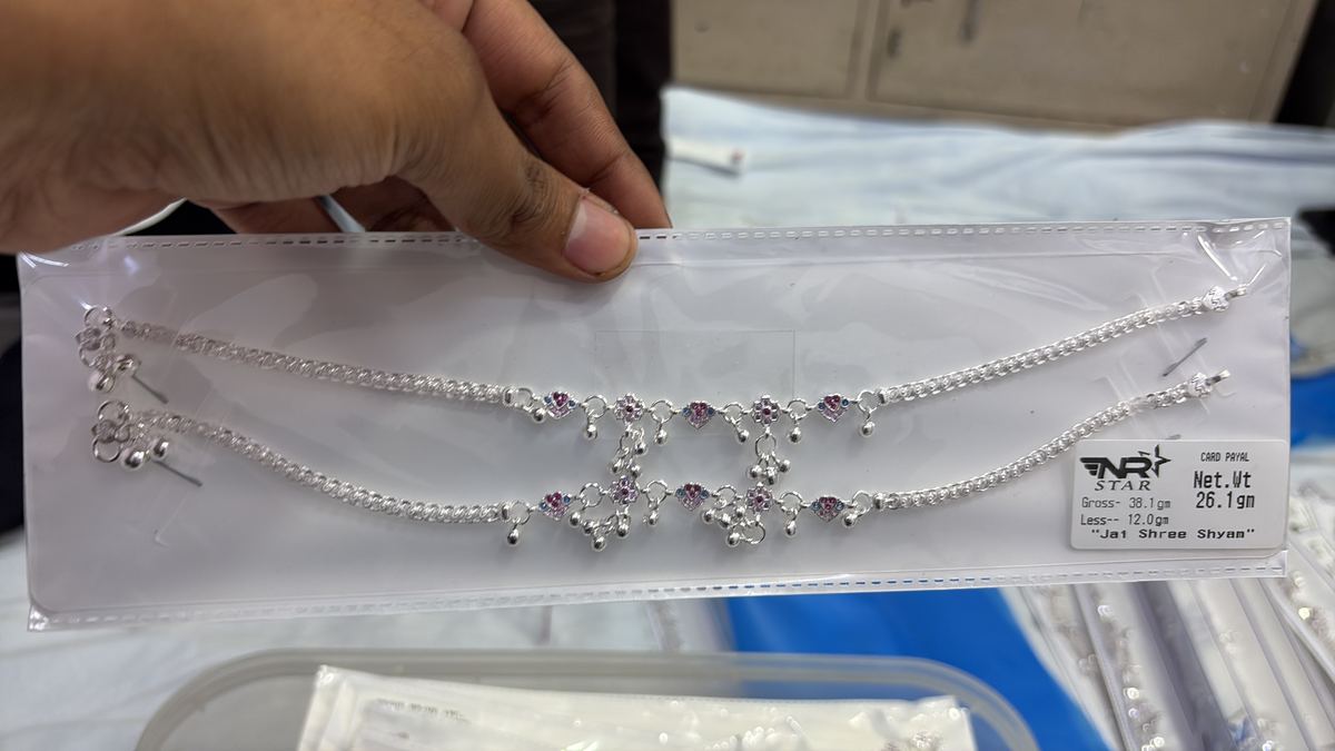 NR Star Silver Payal Agra